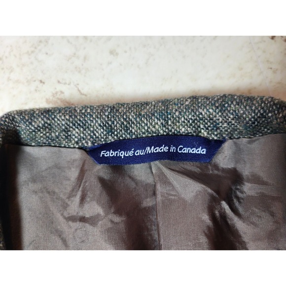 Bespoke Luca diMarco Tweed Olive Green Cashmere Blazer Cloth Ermengildo Zenga 46 - Picture 3 of 14